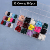 15 Colors 360pcs /Set Press On Nails 24pcs/Color FN18
